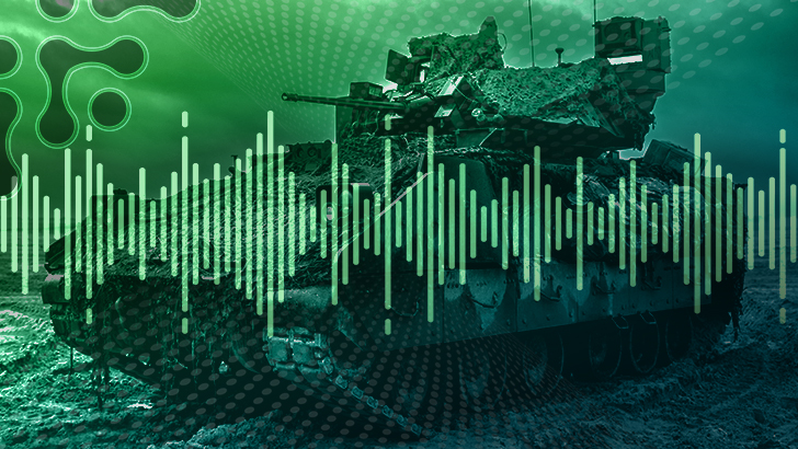 Tank with sound wave
